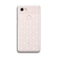 Zwart-witte kubussen: Google Pixel 3 Transparant Hoesje