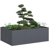 Plantenbak 120x80x40 cm staal antracietkleurig Plantenbak 120x80x40 cm staal antracietkleurig