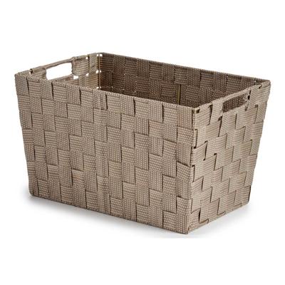 Kast/badkamer opbergmandjes - beige - 35 x 25 x 20 cm - 10 liter - opbergmandjes