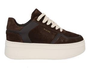 Nubikk Bayou platform dk brown combi Bruin maat 40