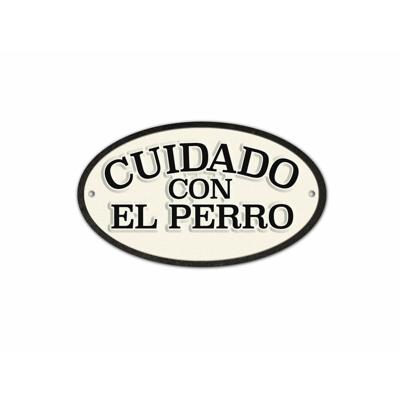 Plaat Magnet & Steel Cuidado con el Perro 16,3 x 9,5 cm
