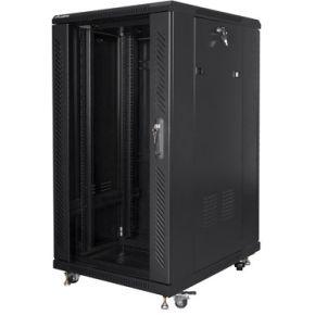 Lanberg FF01-6822-12B rack 22U Vrijstaande rek Zwart