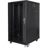 Lanberg FF01-6822-12B rack 22U Vrijstaande rek Zwart