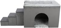 TRIXIE HONDENMAND HUIS HARVEY MET TRAP GRIJS / WIT 154X60X60 CM TRIXIE HONDENMAND HUIS HARVEY MET TRAP GRIJS / WIT 154X60X60 CM