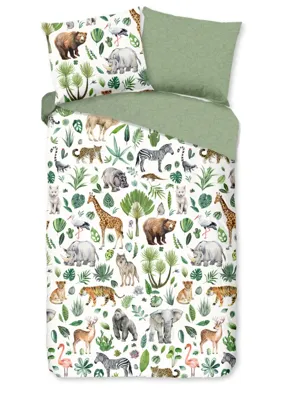 Good Morning Peuter dekbedovertrek "Afrikaanse dieren / big five" - Multi - (120x150 cm) - Katoen Good Morning Peuter dekbedovertrek "Afrikaanse dieren / big five" - Multi - (120x150 cm) - Katoen