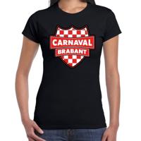 Carnaval verkleed t-shirt Brabant - zwart - dames - Brabantse vlag thema verkleedkleding