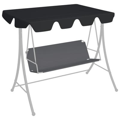VidaXL Vervangingsluifel voor schommelbank 150/130x105/70 cm zwart