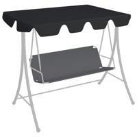 VidaXL Vervangingsluifel voor schommelbank 150/130x105/70 cm zwart