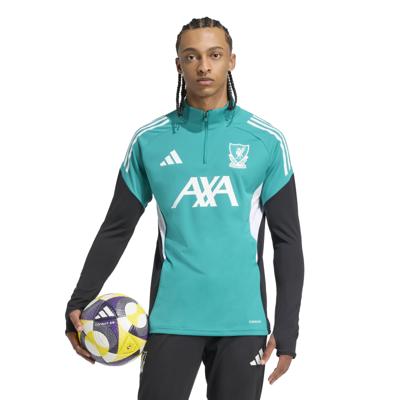 adidas Liverpool Trainingstrui 1/4-Zip Europees 2025-2026 Groen Wit Zwart