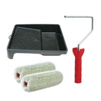 Sorex Verfrollers schilderen set - met beugel en verfbak - 2x vacht verfrollers - breedte 18 cm
