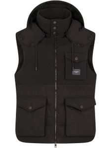 Dolce & Gabbana gilet à plaque logo - Noir