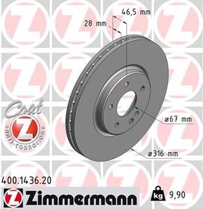 Remschijf Coat Z 400143620