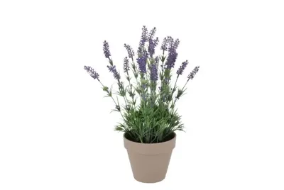 SILK LAVENDER PURPLE POT TERRA M 21X21X32CM