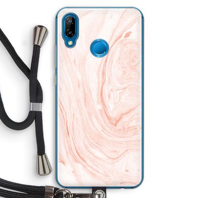 Peach bath: Huawei P20 Lite Transparant Hoesje met koord