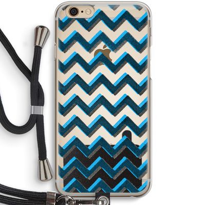 Onderbroken lijn: iPhone 6 / 6S Transparant Hoesje met koord
