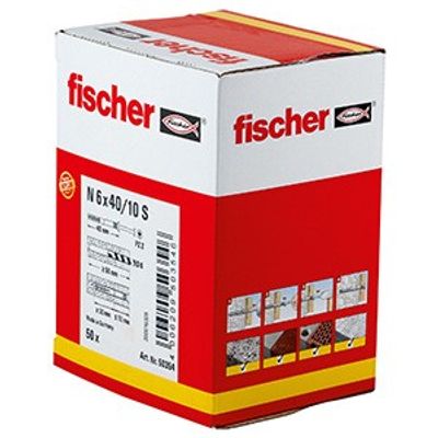 Fischer N 6X40/10 S NAGELPLUG (50) 50 St - 50354