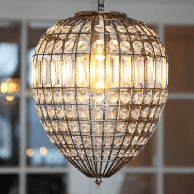 Hanglamp glas &apos;Amadeus&apos; By Rydens antiek E27 fitting 30 cm
