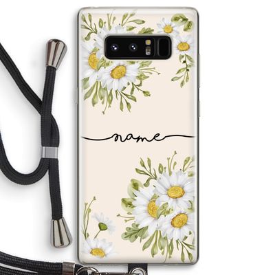 Daisies: Samsung Galaxy Note 8 Transparant Hoesje met koord