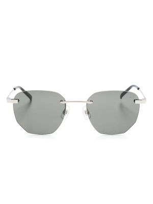 Dunhill lunettes de soleil à monture géométrique - Argent