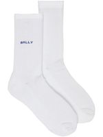 Bally chaussettes à logo brodé - Blanc