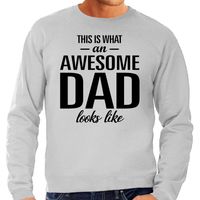 This is what an awesome dad looks like cadeau sweater / trui grijs heren - Vaderdag 2XL  -