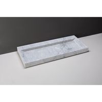 Wastafel Forzalaqua Bellezza Carrara Gepolijst 120,5x51,5x9 cm Zonder Kraangat