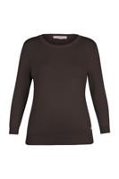 Luna 3/4 slv pullover - espresso - 13604