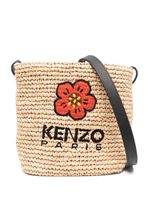 Kenzo sac à bandoulière Boke Flower en paille - Tons neutres - thumbnail