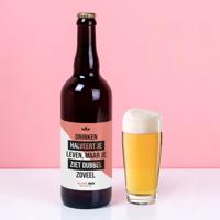 Bierfles (750ml) Drinken halveert je leven (750ml)
