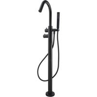 Wiesbaden Caral Vrijstaande Thermostatische Badmengkraan Mat Zwart