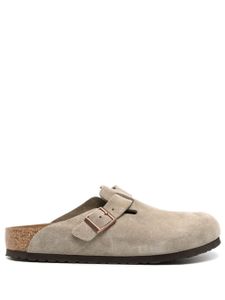 Birkenstock chaussons Boston en daim - Tons neutres