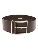 SANDRO buckle-fastening wide leather belt - Marron