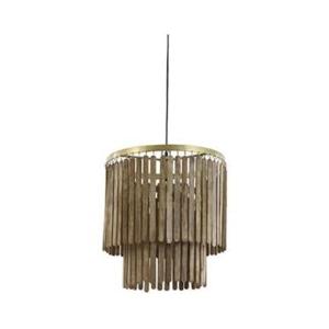 Light&living Hanglamp Ø45x43 cm GULARO hout donker bruin