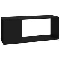 vidaXL Tv-meubel 80x24x32 cm spaanplaat zwart - thumbnail
