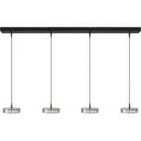 Masterlight 4-lichts hanglampImperia 130cm zwart met nikkel - 2041-05-37-02-130-4