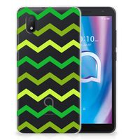 Alcatel 1B (2020) TPU bumper Zigzag Groen - thumbnail