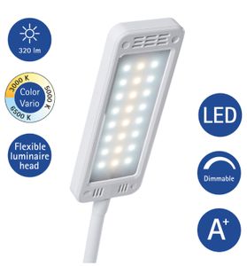 Bureaulamp MAUL Pearly LED voet dimbaar colour vario wit