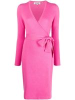 DVF Diane von Furstenberg robe portefeuille en maille - Rose