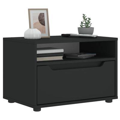 Tv-meubel VISNES 60x40x38 cm bewerkt hout zwart
