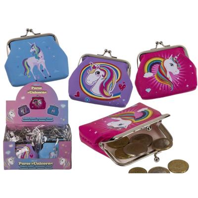 Out Of The Blue Portemonnee unicorn kunststof 9x8cm