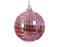 Kerstballen foam d6l6 cm fuchsia kerst - Decoris