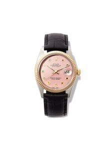 Lizzie Mandler Fine Jewelry montre Datejust 30 mm pre-owned customisée - Rose