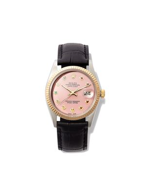 Lizzie Mandler Fine Jewelry montre Datejust 30 mm pre-owned customisée - Rose