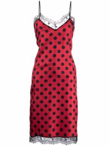 AMI Paris robe-nuisette à pois - Rouge