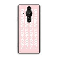 Hotline bling pink: Sony Xperia Pro-I Transparant Hoesje