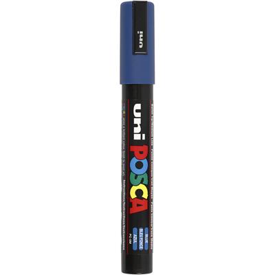 Uni-Posca Posca marker, afm pc-5m, lijndikte 2,5 mm, medium, blauw, 1 stuk
