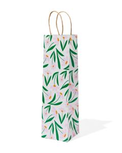 HEMA Wijn Cadeautas Papier 37x10.5x10.5 Bloemen