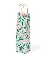 HEMA Wijn Cadeautas Papier 37x10.5x10.5 Bloemen