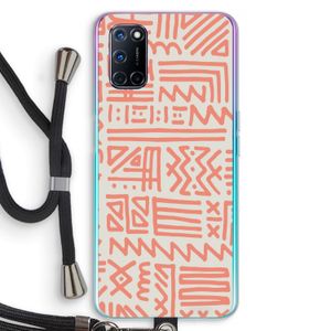 Marrakech Pink: Oppo A72 Transparant Hoesje met koord