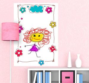 Sticker whiteboard bloemen